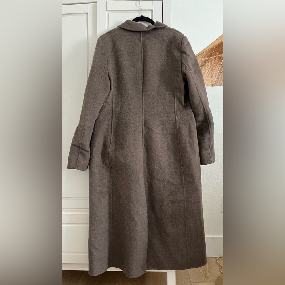 Mango MNG | Fitted Handmade Wool Long Coat Jacket - Picture 11 of 12